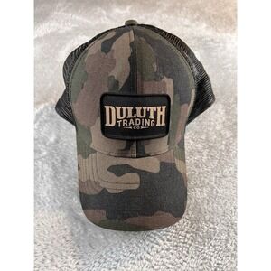 Duluth Trading Co Mens Trucker Hat Cap Snap Back Camouflage Mesh M/L